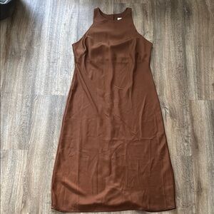 a new day Sleeveless Brown Midi Dress